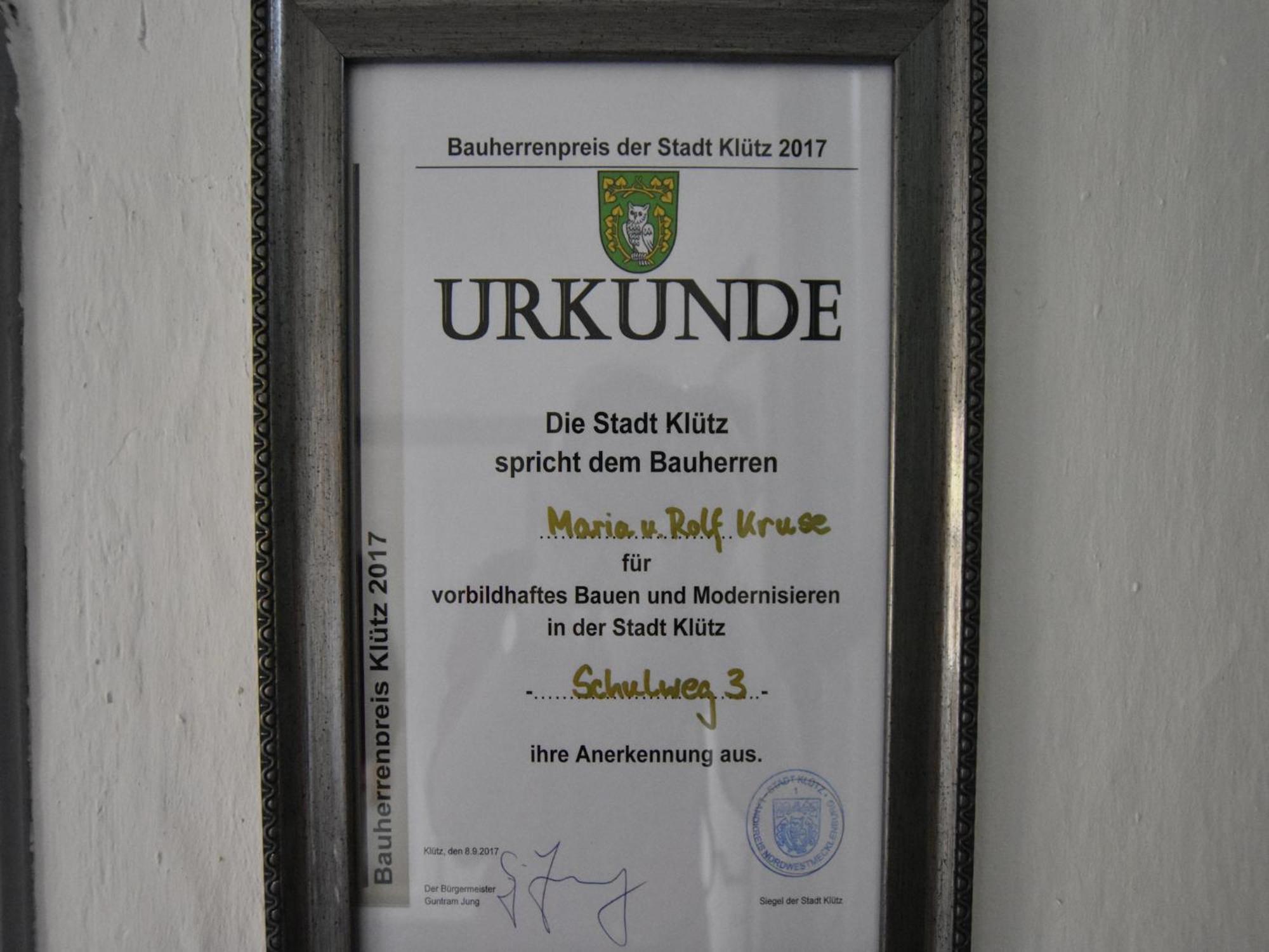 Stadthaus Klütz 1 Apartment *